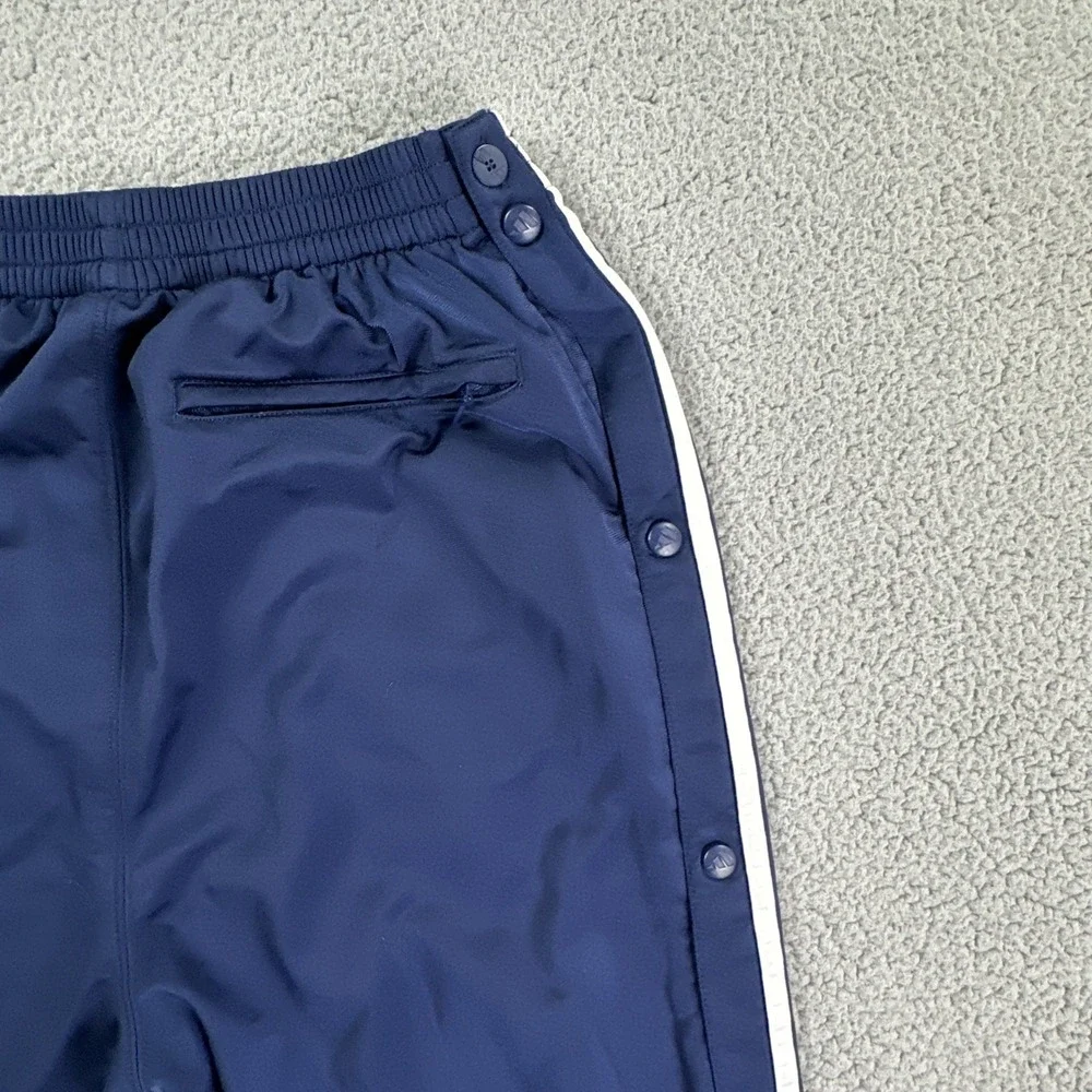 VTG Y2K Adidas‎ Breakaway Pants Men Large Blue Tearaway 3 Stripes Dazzle